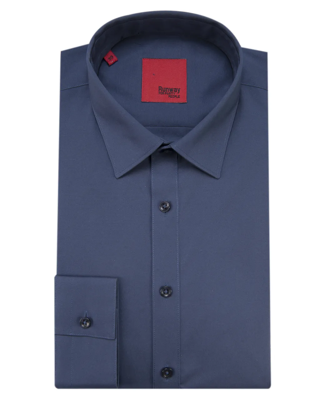 Runway Party Extra slim fit Overhemd LM Donkerblauw uni 033464-381-38