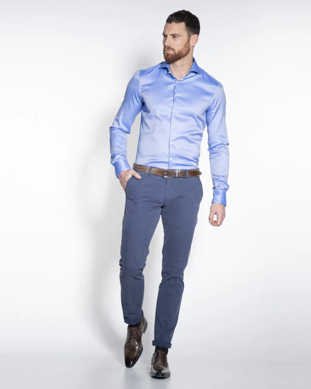Dutch Dandies Dendos Chino  Blauw 041571-300-54