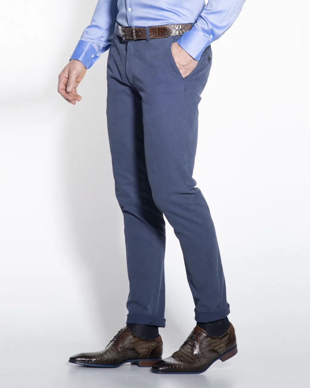 Dutch Dandies Dendos Chino  Blauw 041571-300-54