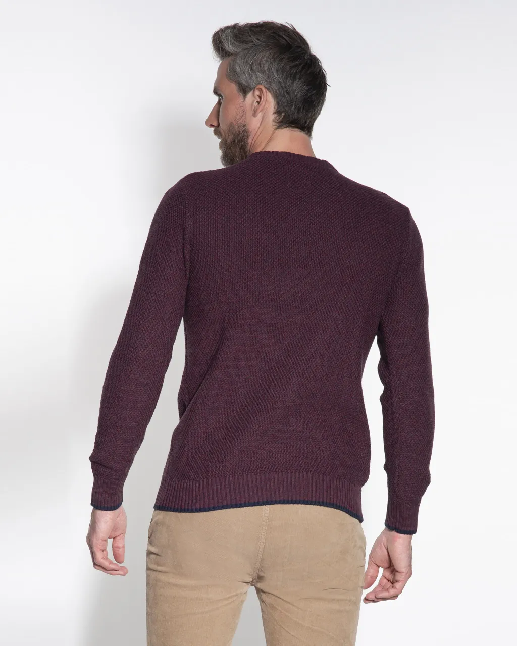 Campbell Classic Trui O-hals Donkerrood 050099-003-XXL