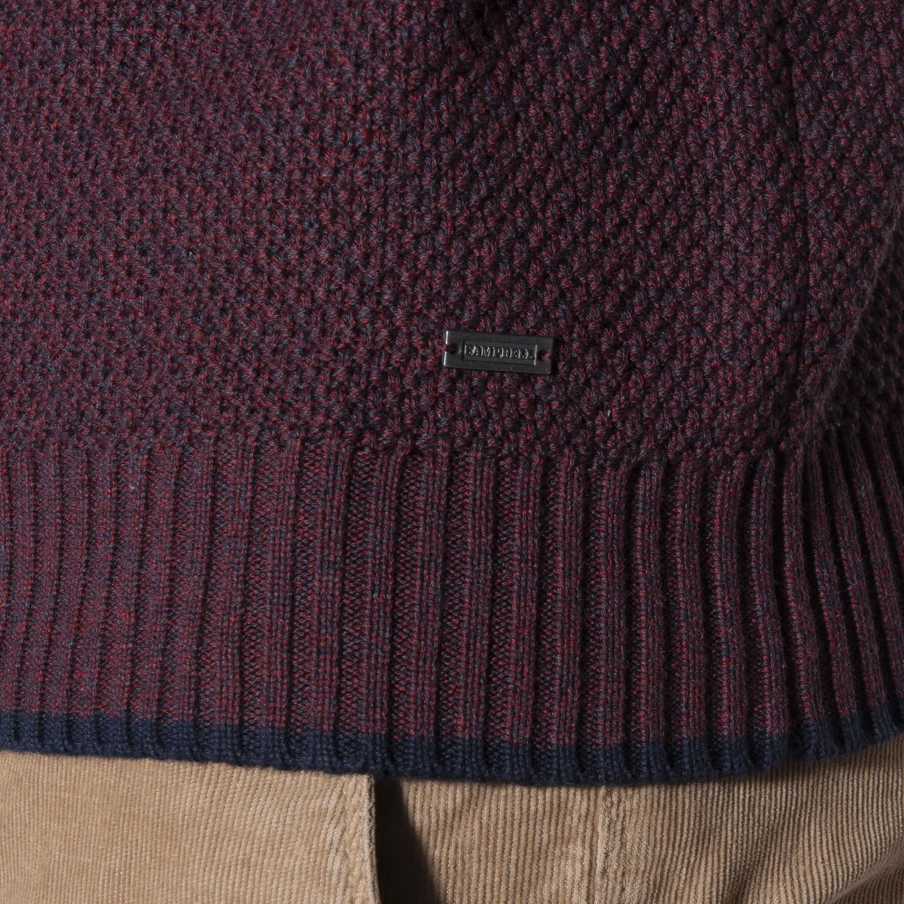 Campbell Classic Trui O-hals Donkerrood 050099-003-XXL