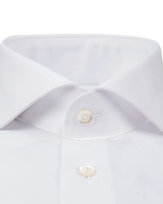 Dutch Dandies Slim fit Overhemd LM Wit 050181-001-37