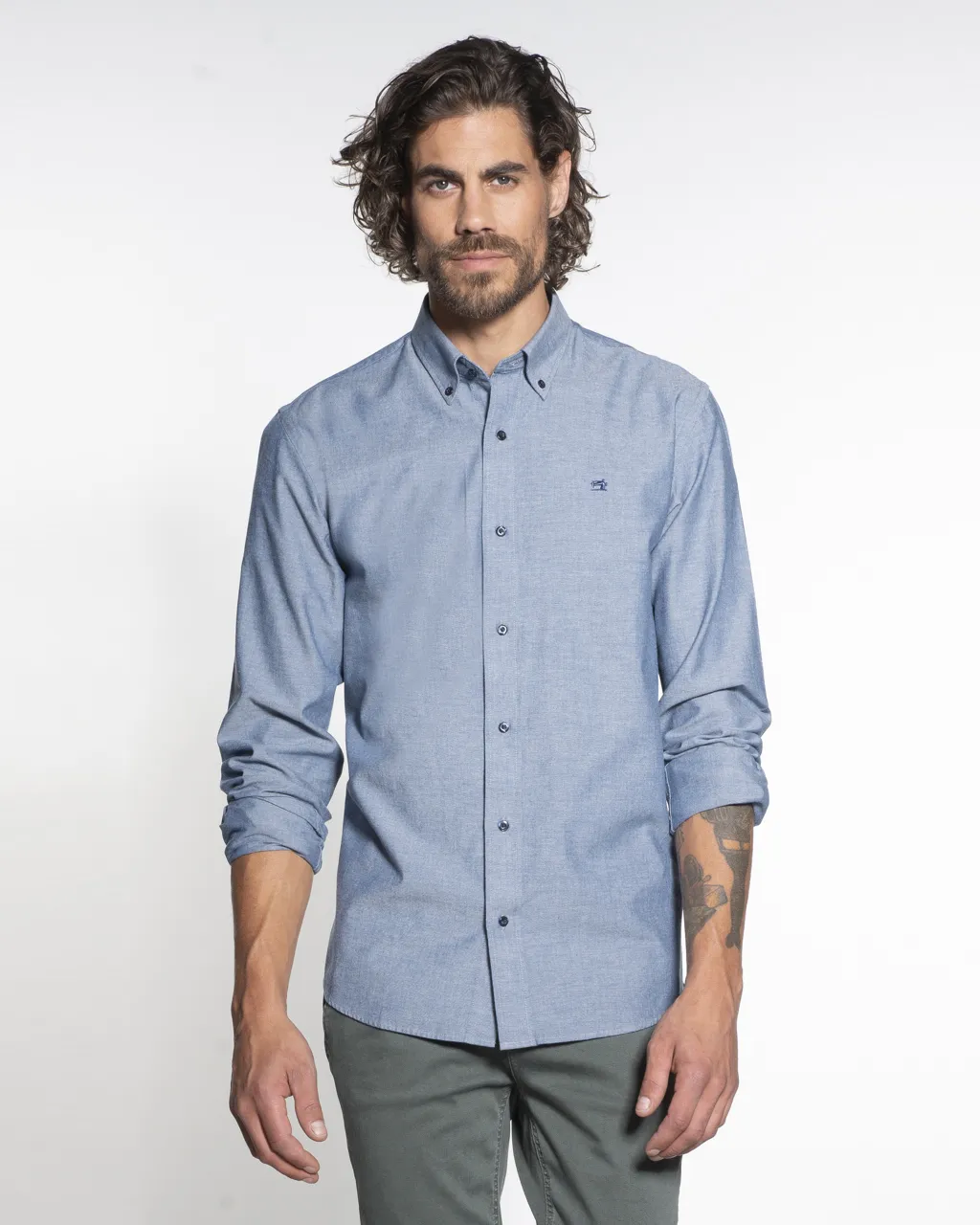 Scotch & Soda Casual Overhemd LM Blauw 051819-001-S
