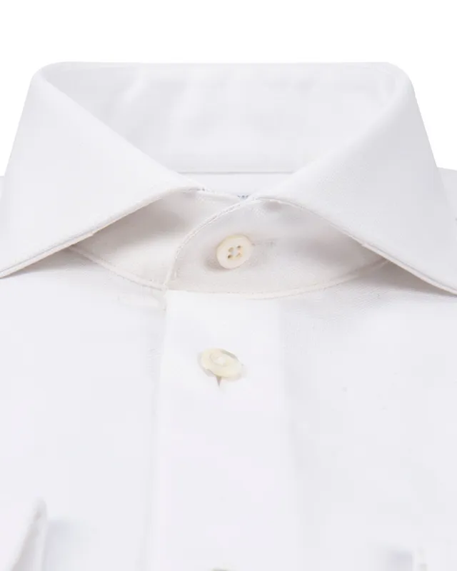 Dutch Dandies Slim fit Overhemd LM Wit uni 052750-001-40