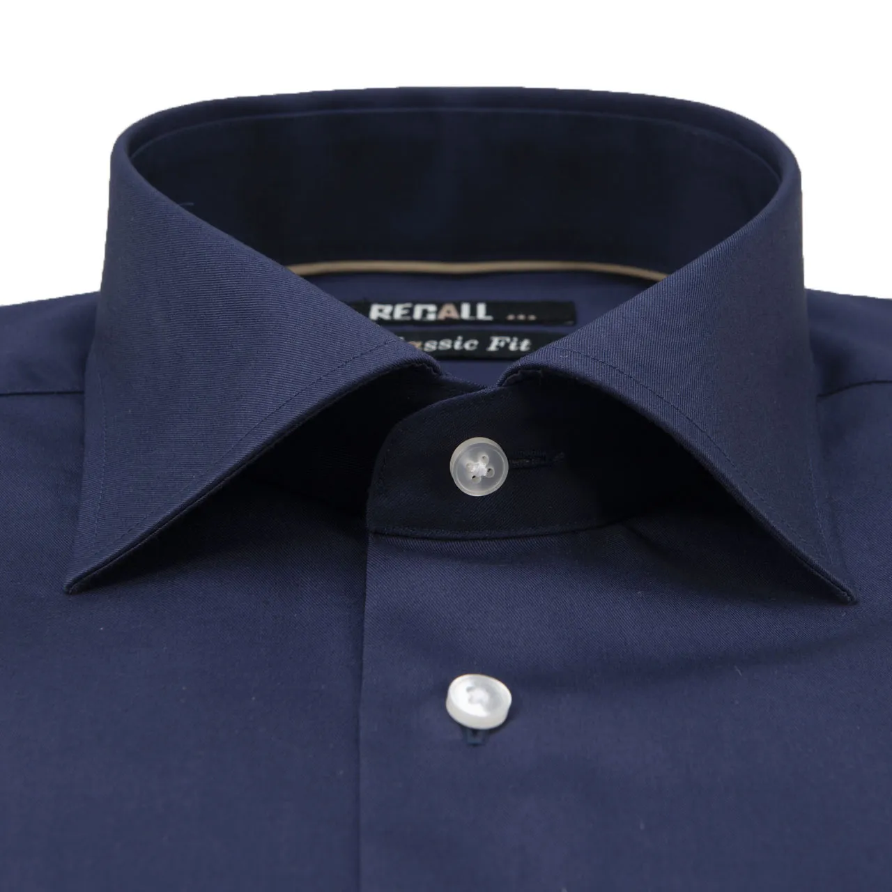 Recall Classic fit Overhemd LM Donkerblauw uni 053063-001-41