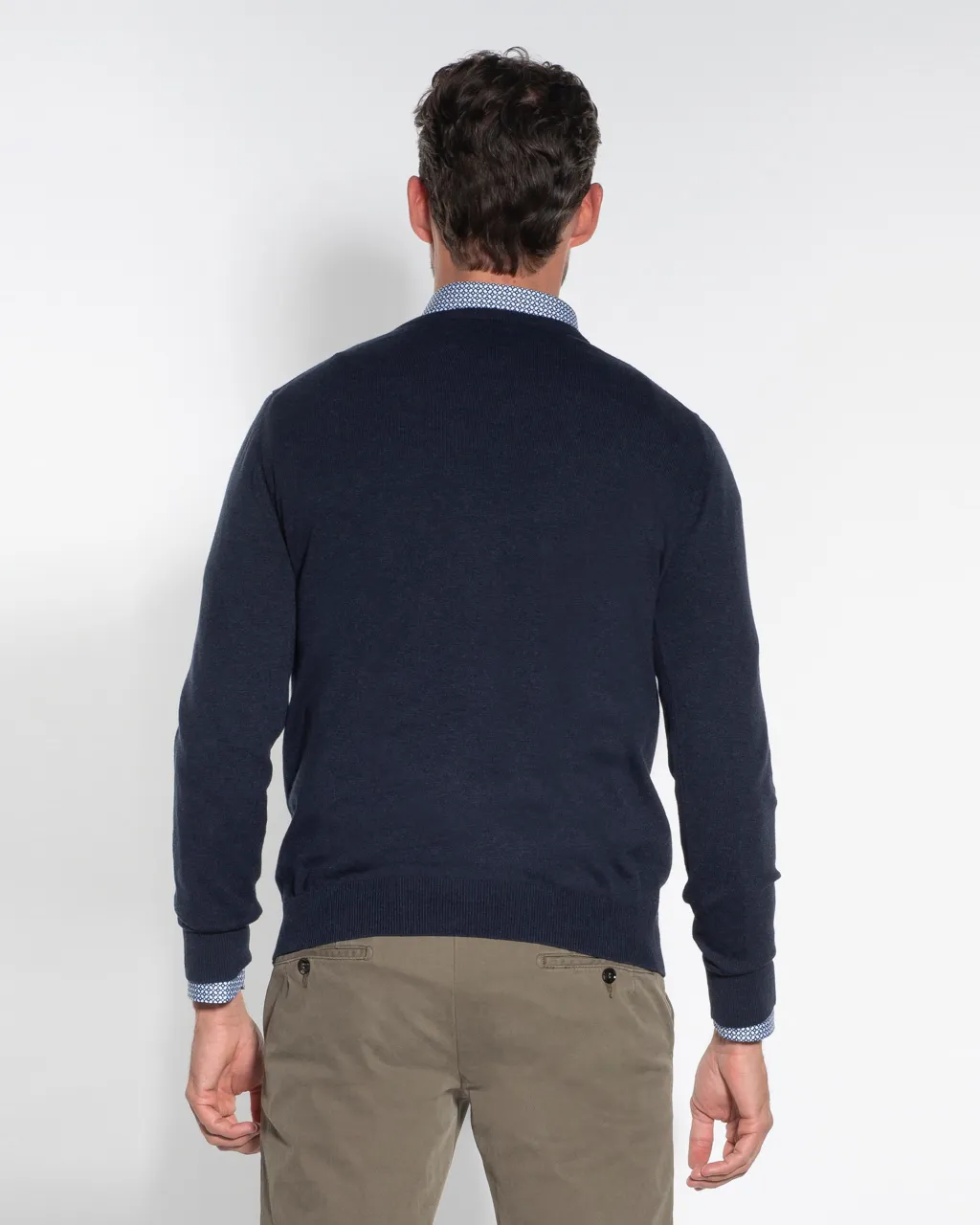 The BLUEPRINT Premium Trui ronde hals  Donkerblauw 059703-005-L