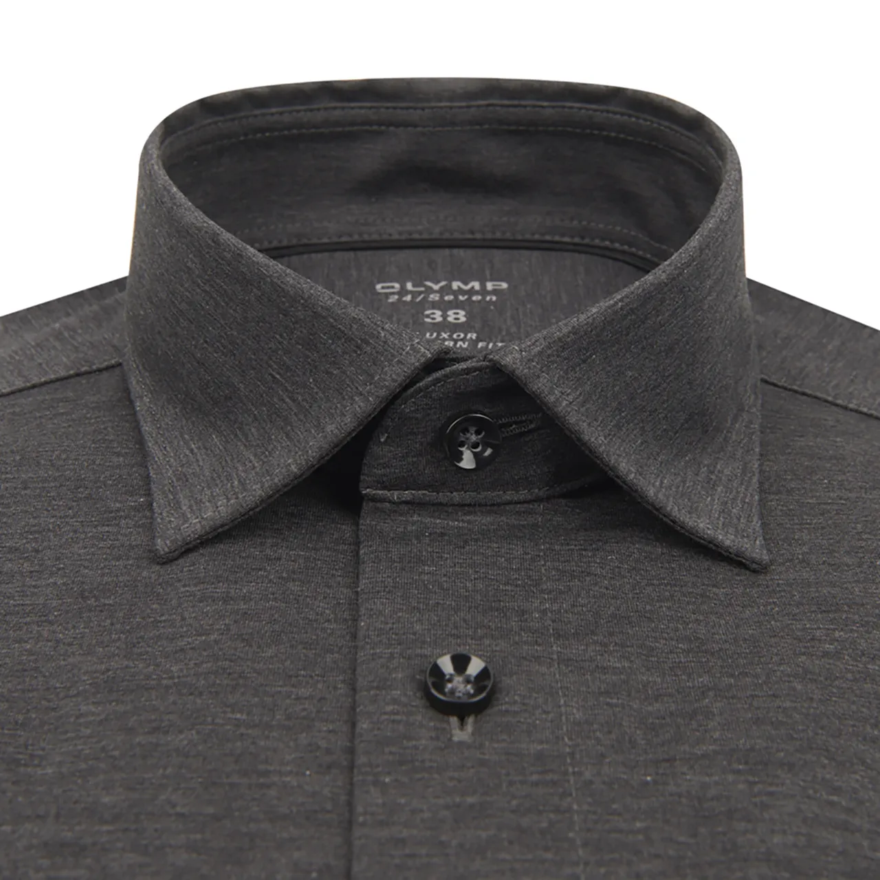 OLYMP Luxor 24/7 Modern fit Overhemd LM Antraciet 060412-001-38