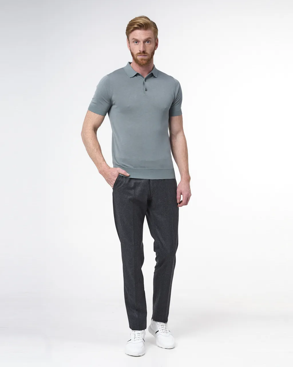 Dutch Dandies Polo Korte mouw Groen uni 064373-005-L