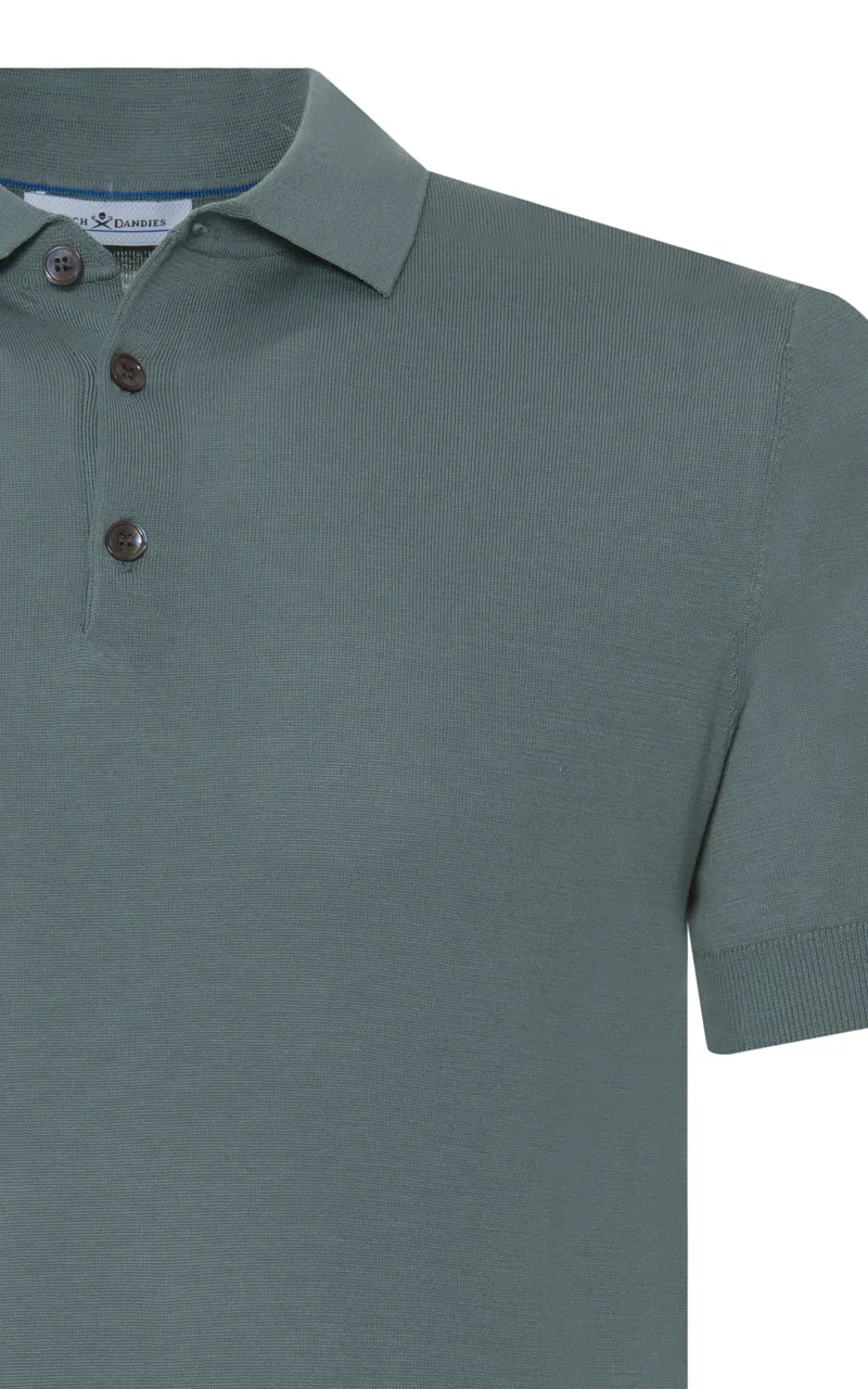 Dutch Dandies Polo Korte mouw Groen uni 064373-005-L