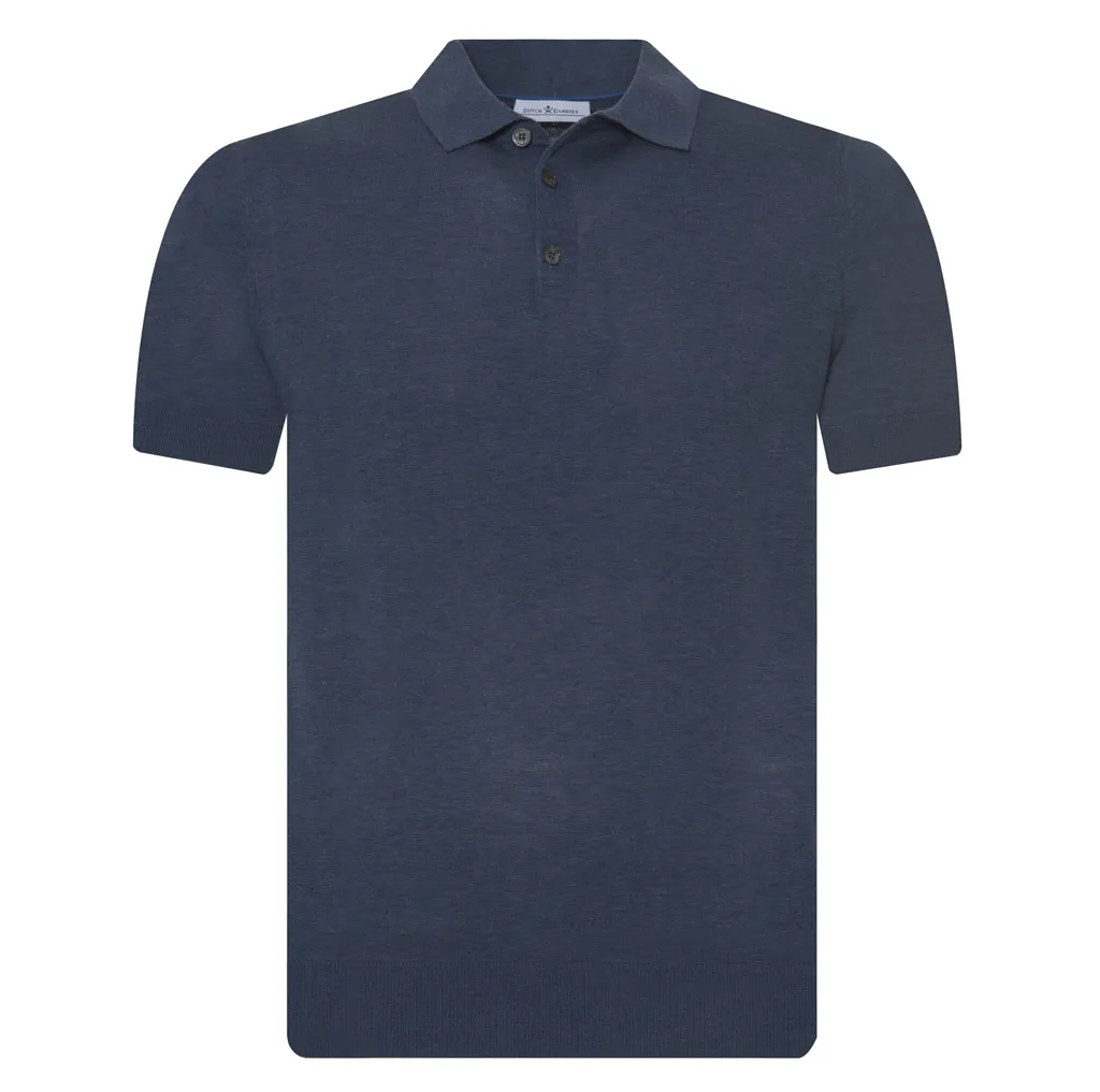 Dutch Dandies Polo Korte mouw Blauw uni 064373-006-M