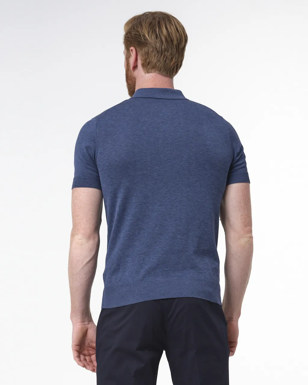 Dutch Dandies Polo Korte mouw Blauw uni 064373-006-M