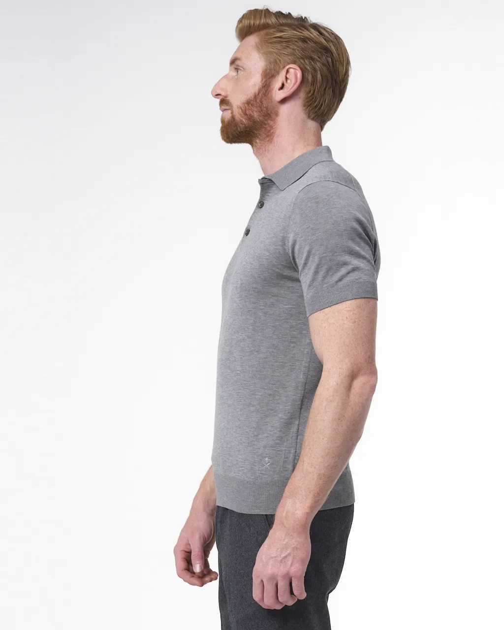 Dutch Dandies Polo Korte mouw Grijs uni 064373-007-L