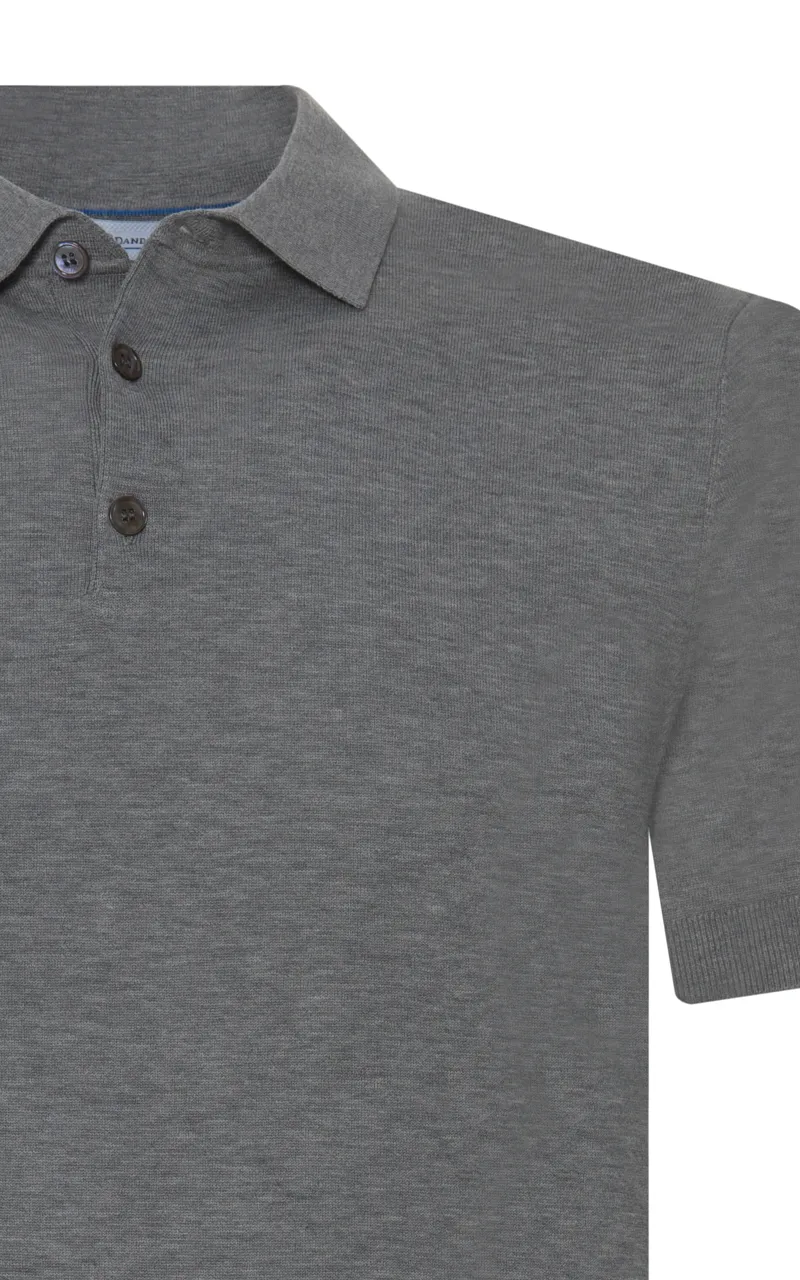 Dutch Dandies Polo Korte mouw Grijs uni 064373-007-L