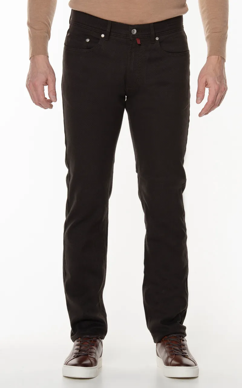 Pierre Cardin 5-pocket Donker bruin 065410-001-36/30