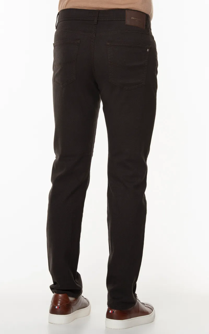 Pierre Cardin 5-pocket Donker bruin 065410-001-36/30