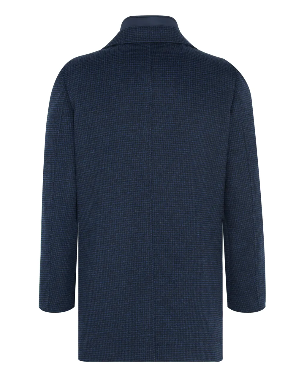 Campbell Classic Overcoat Donkerblauw kleine ruit 067820-001