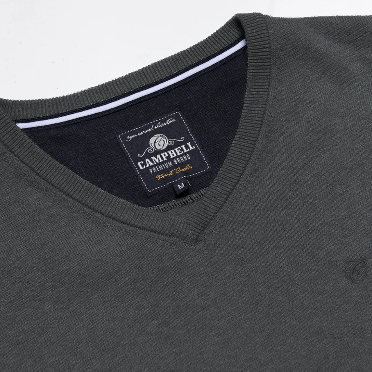 Campbell Classic Trui ronde hals  Donkergrijs 067833-004-L