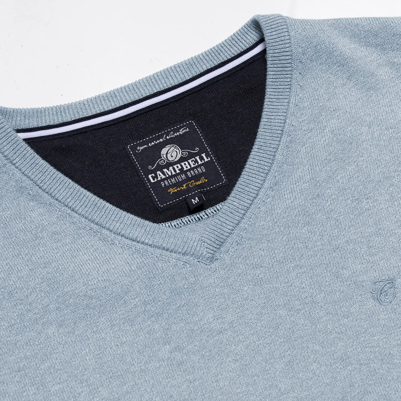 Campbell Classic Trui V-hals Lichtblauw 067833-013-L
