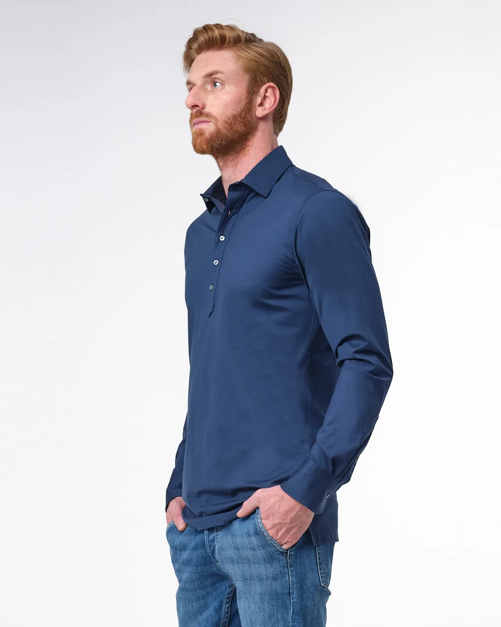 Dutch Dandies Polo Lange mouw Petrol uni 067875-001-38