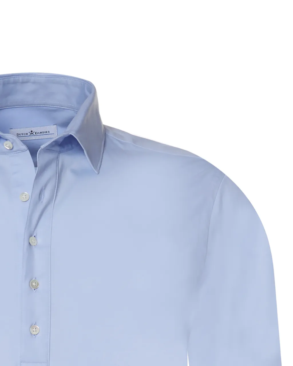 Dutch Dandies Polo Lange mouw Lichtblauw uni 067875-003-39