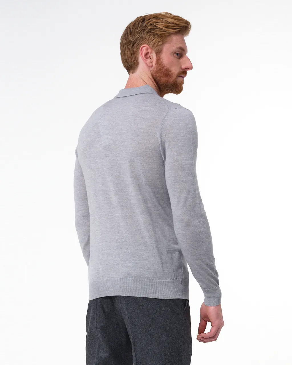 Dutch Dandies Polo Lange mouw Middengrijs 070145-003-M