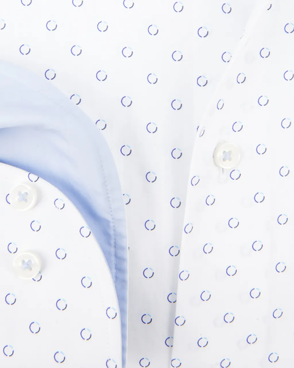 The BLUEPRINT Premium Trendy overhemd LM Wit print 070224-001-M