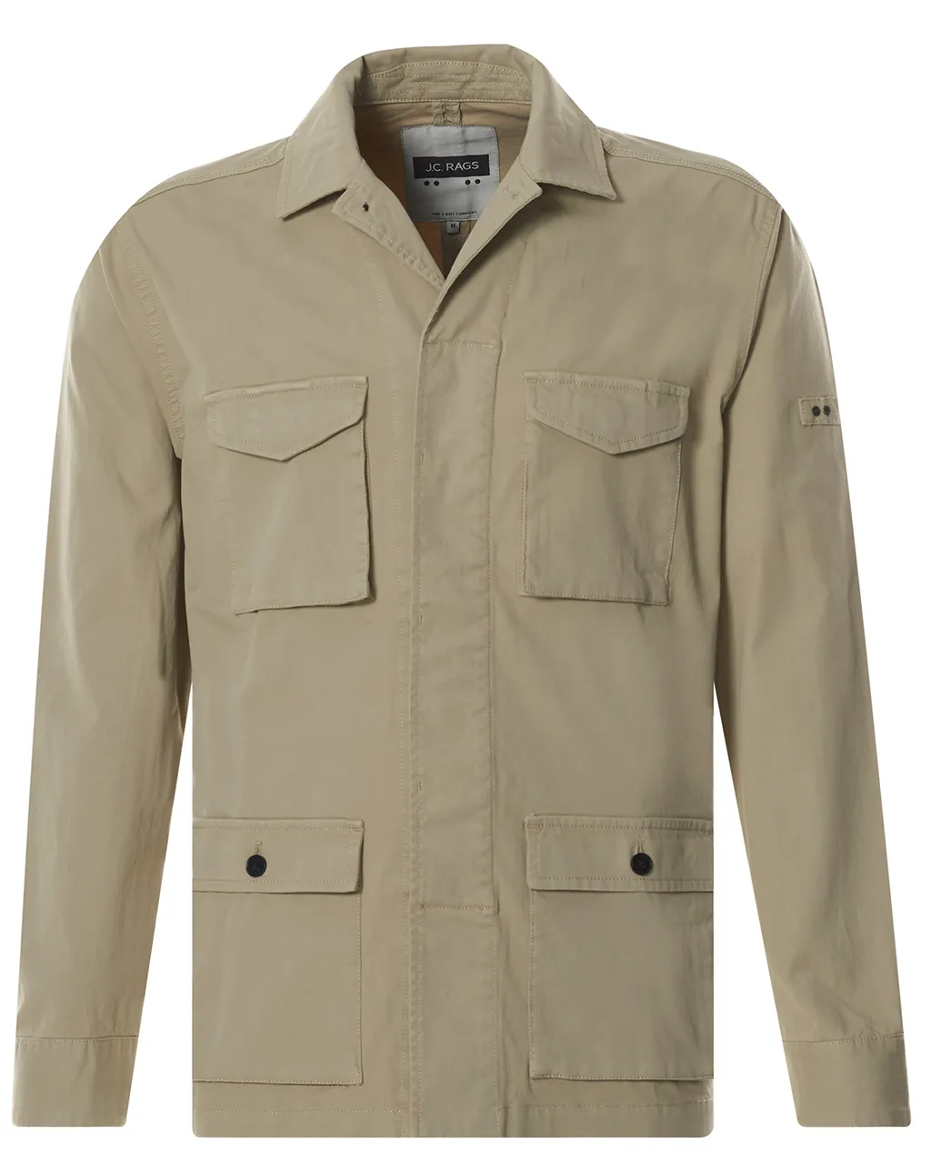 J.C. RAGS Overshirt Lichtbeige uni 071695-001-M