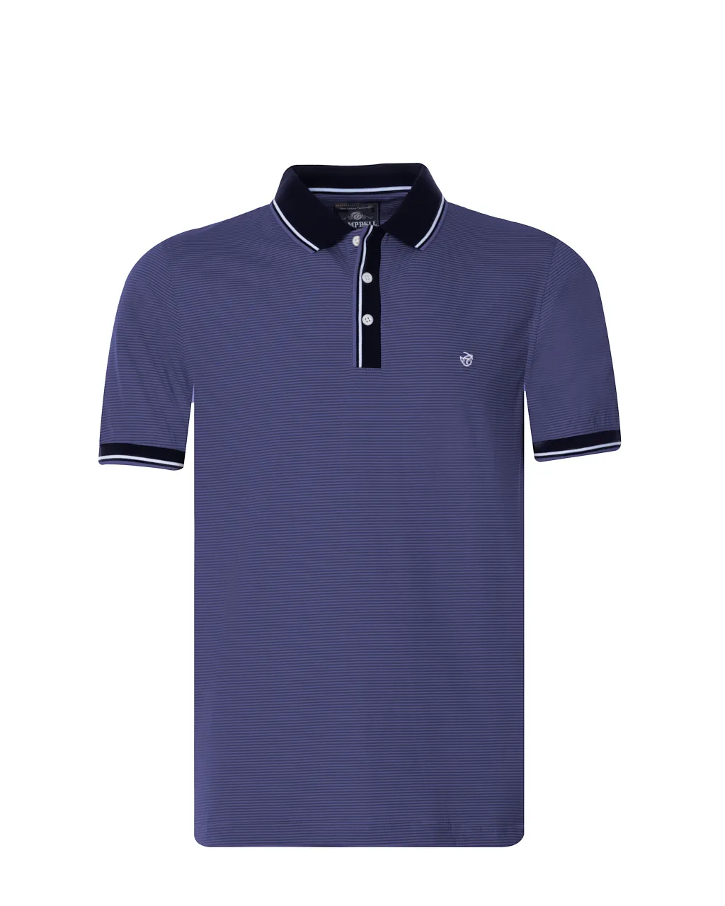 Campbell Classic Polo Korte mouw Midden blauw streep 071722-001-M