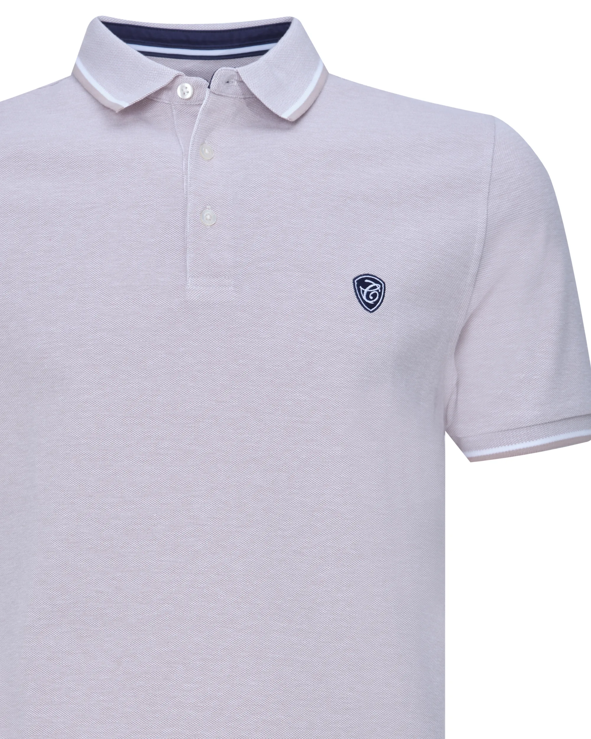 Campbell Classic Polo Korte mouw Lichtbeige uni 071724-004-XXL