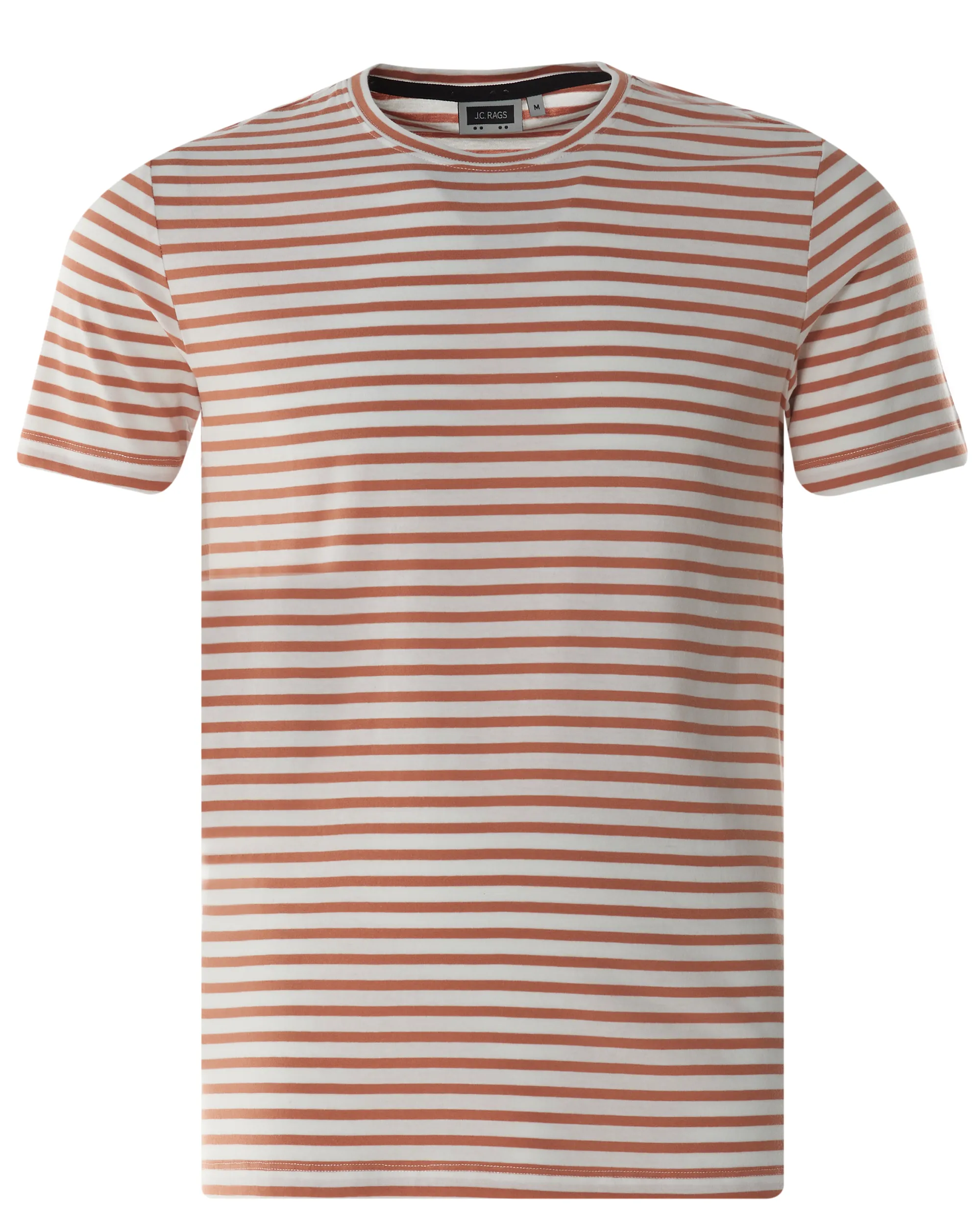 J.C. RAGS T-shirt Korte mouw Oranje streep 073072-001-L