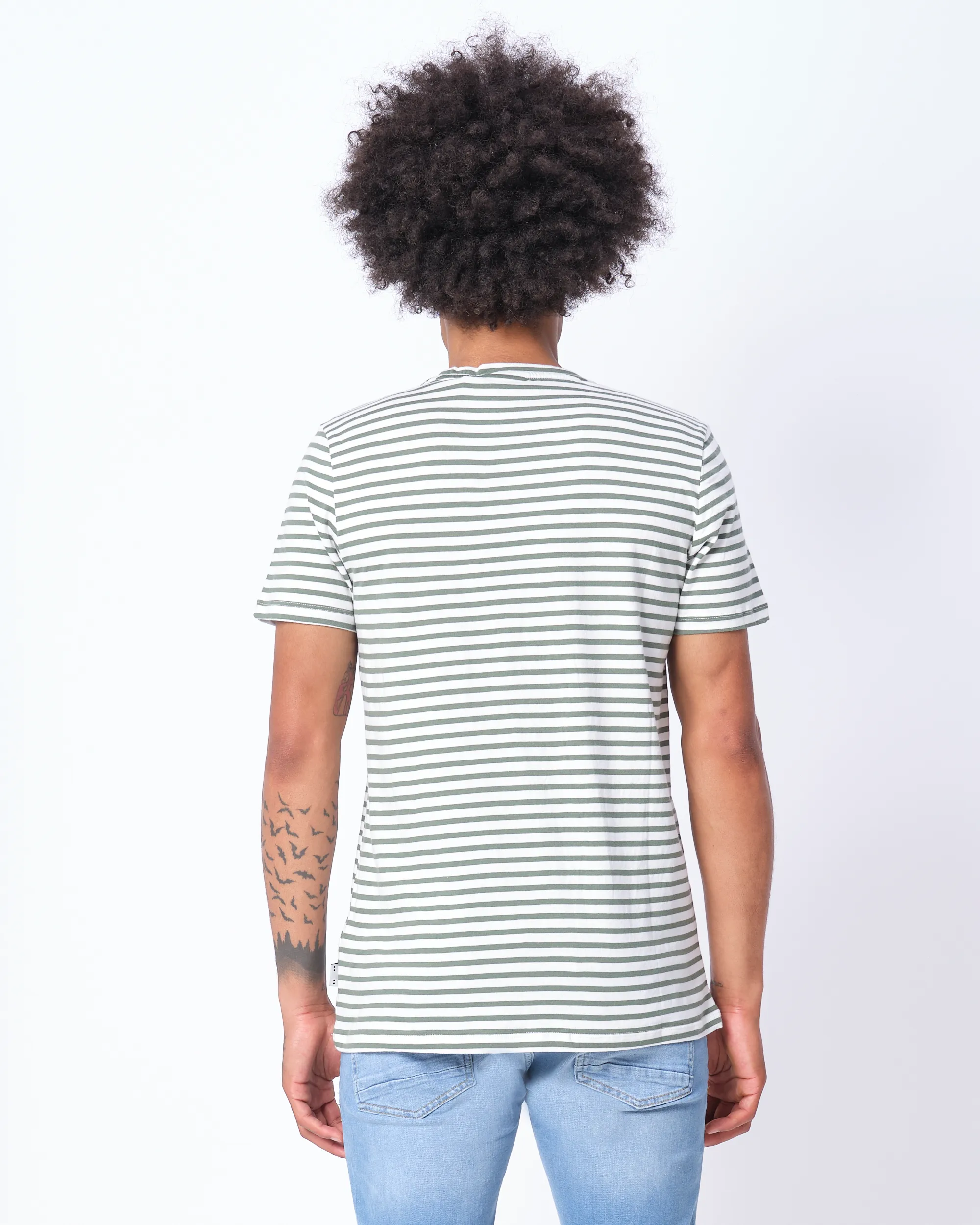 J.C. RAGS T-shirt Korte mouw Midden blauw streep 073072-002-L