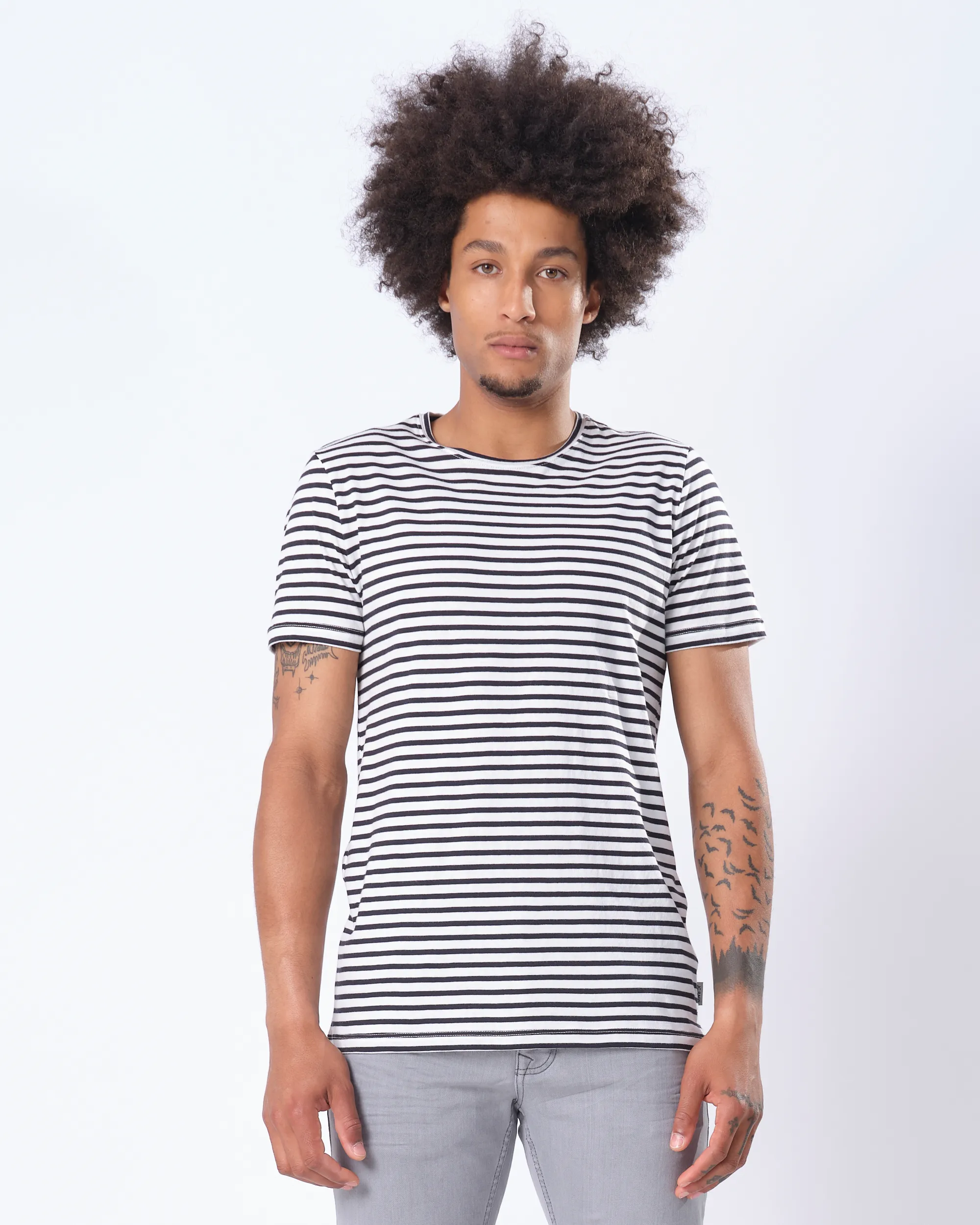 J.C. RAGS T-shirt Korte mouw Navy streep 073072-004-L