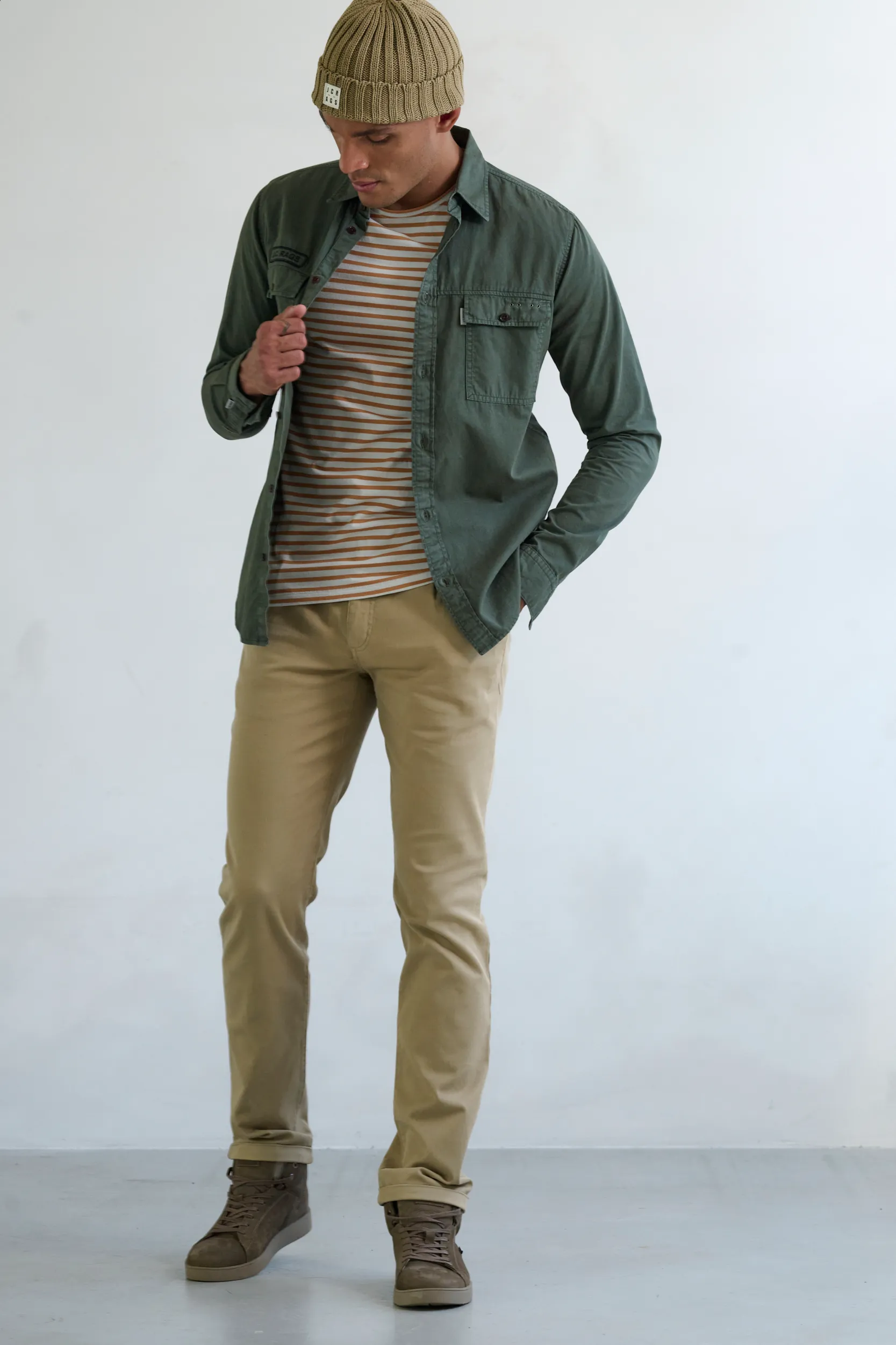 J.C. RAGS T-shirt Korte mouw Amond stripe 073072-008-L