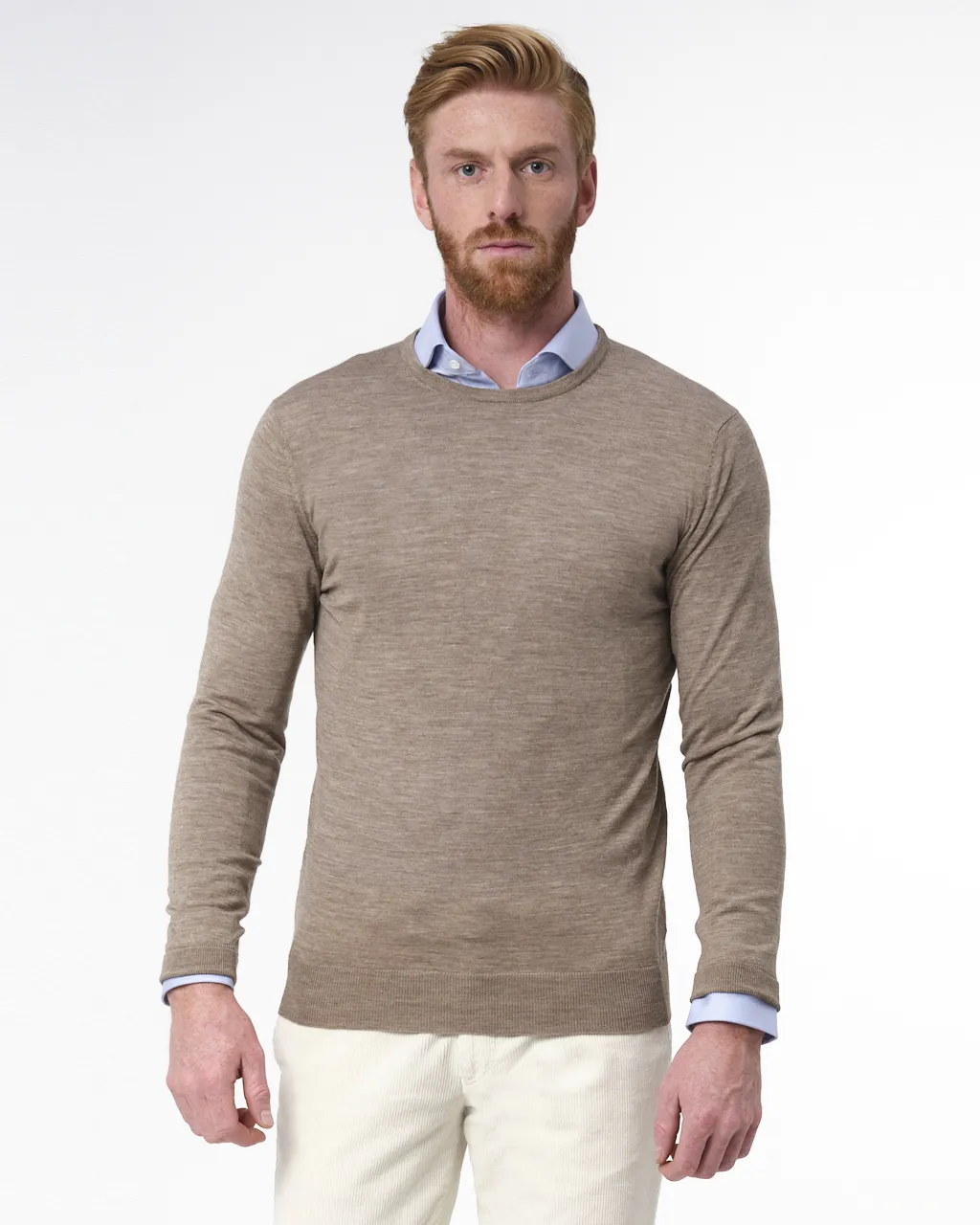 Dutch Dandies Trui O-hals Beige uni 073075-002-XXL