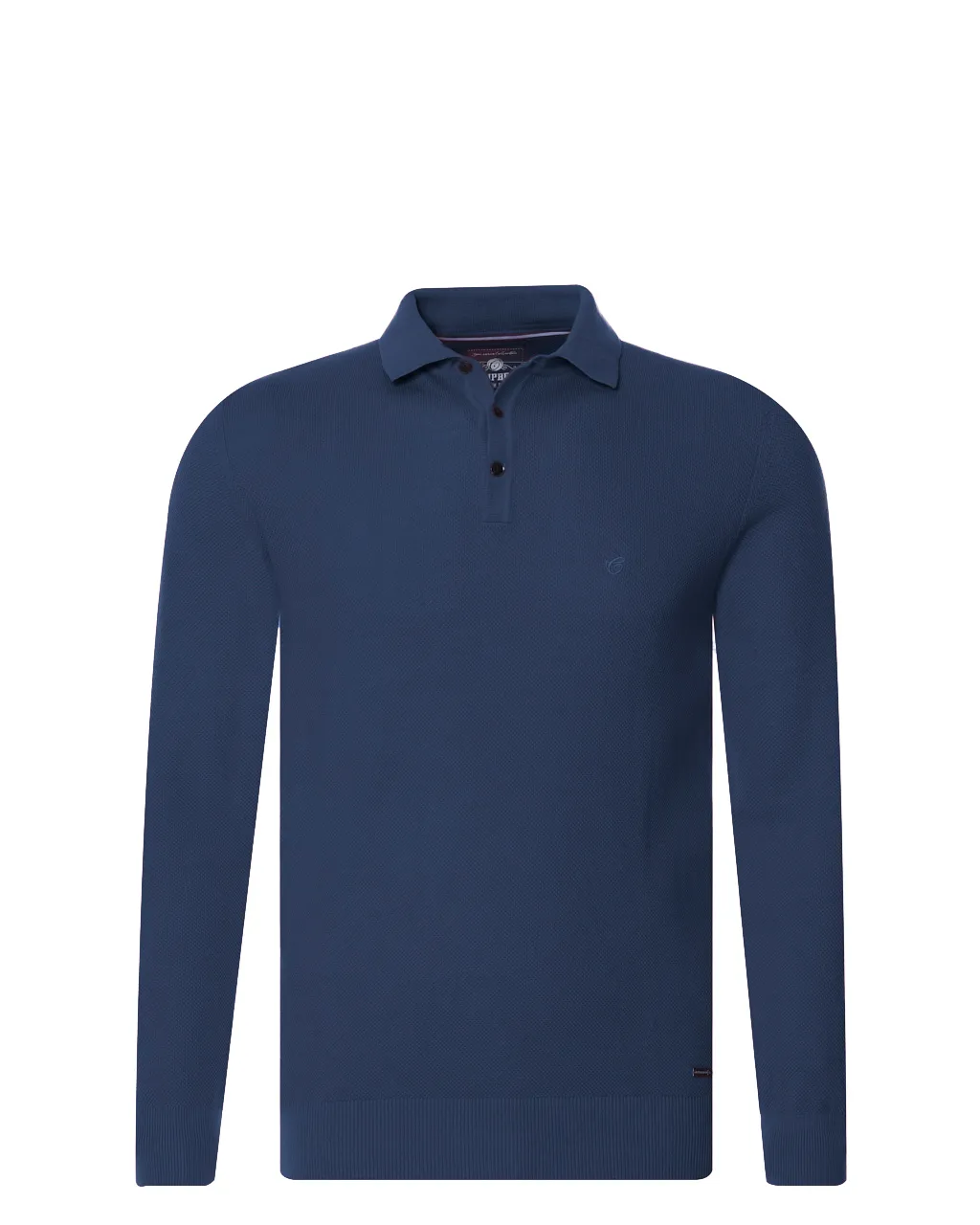 Campbell Classic Polo Lange mouw Blue Marine 073168-001-XXL