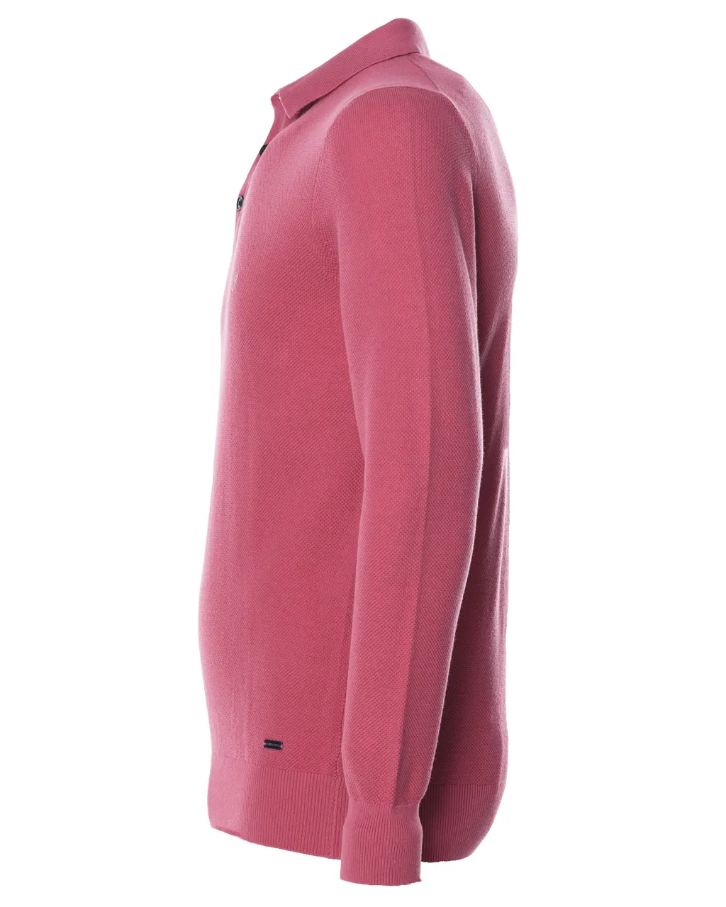 Campbell Classic Polo Lange mouw Donker roze uni 073168-003-L