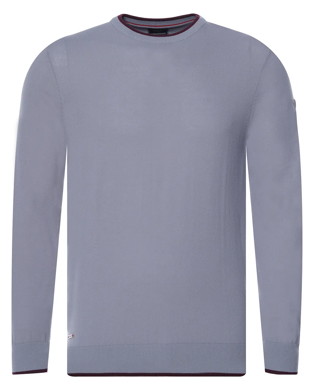 Donkervoort Trui O-hals Midden grijs uni 073175-003-S