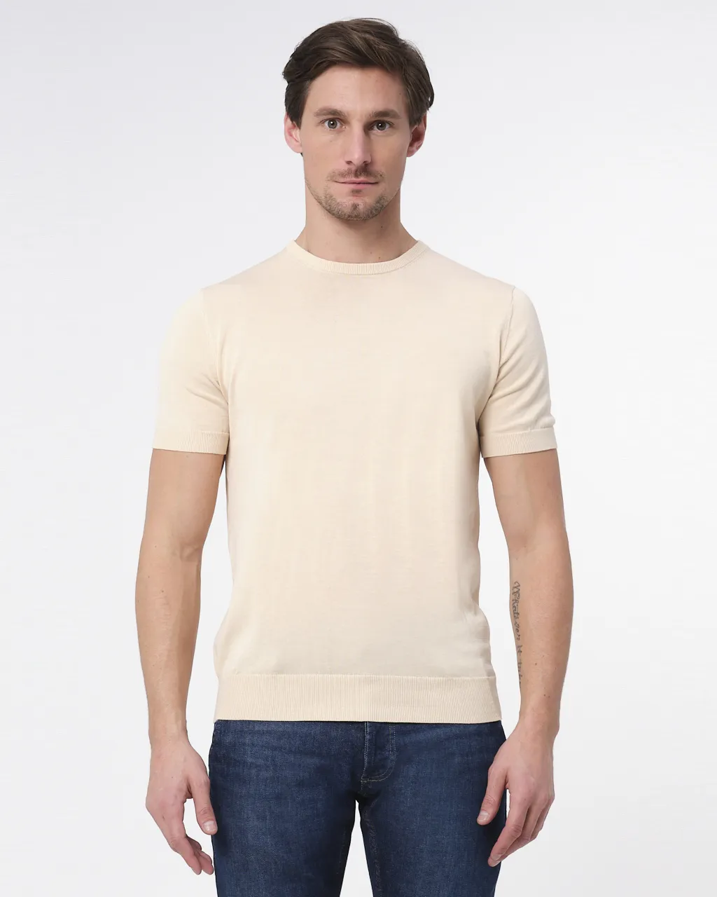 Dutch Dandies T-shirt Korte mouw Lichtblauw uni 073176-002-L