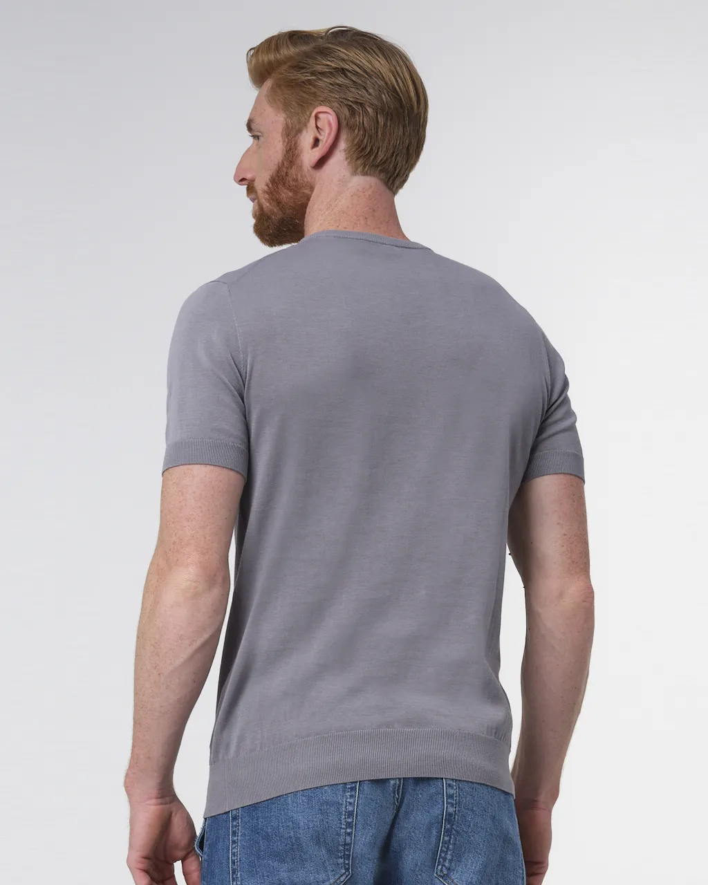 Dutch Dandies T-shirt Korte mouw Middengrijs uni 073176-004-L