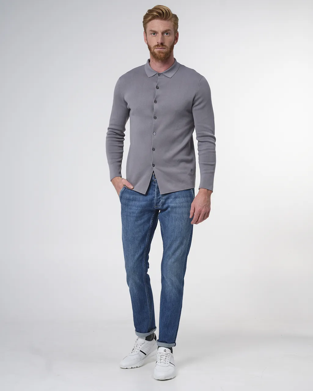 Dutch Dandies Vest Middengrijs uni 073178-002-M