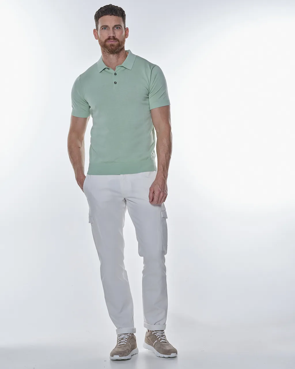 Dutch Dandies Polo Korte mouw Mint uni 073180-001-S