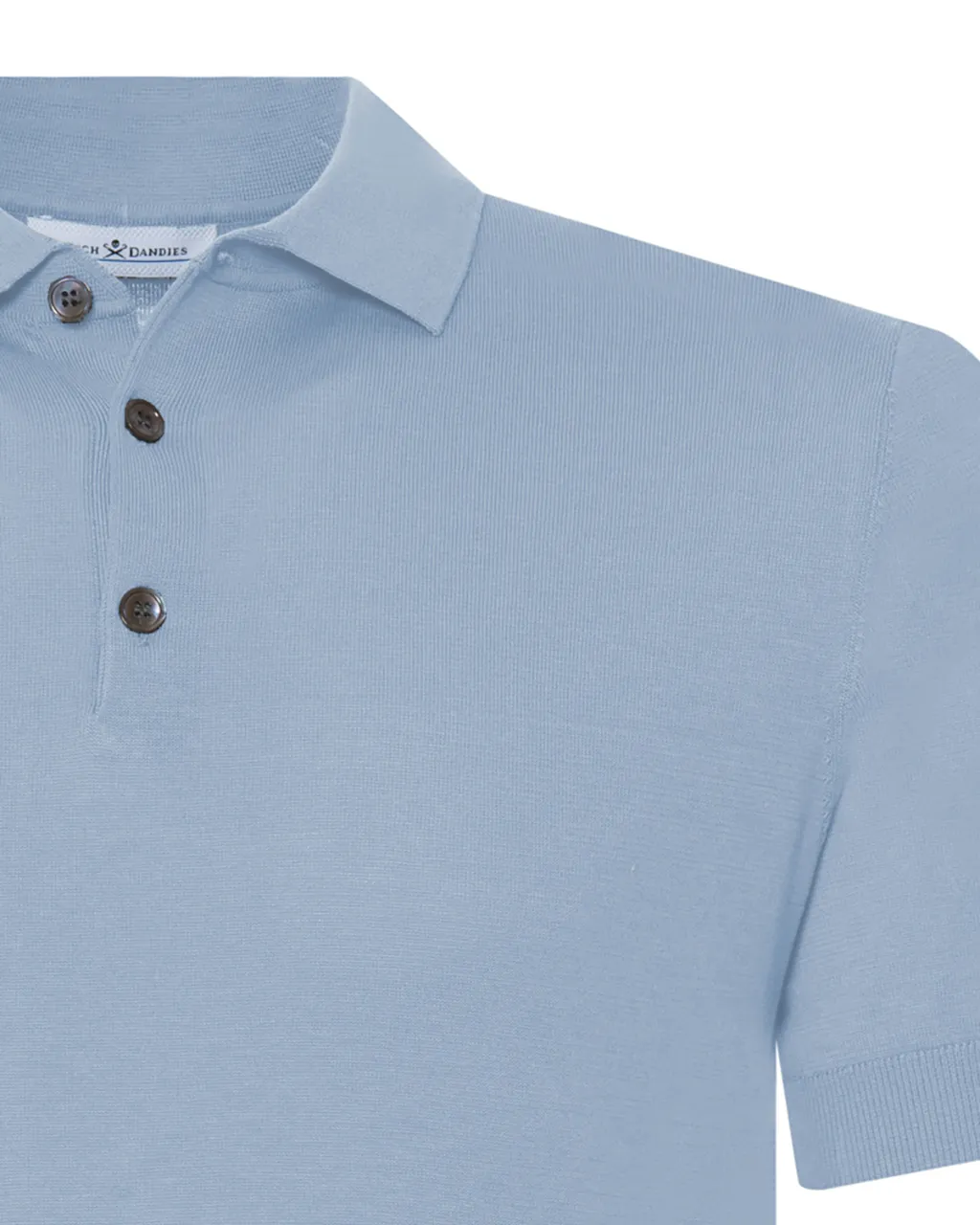 Dutch Dandies Polo Korte mouw Lichtblauw uni 073180-002-M