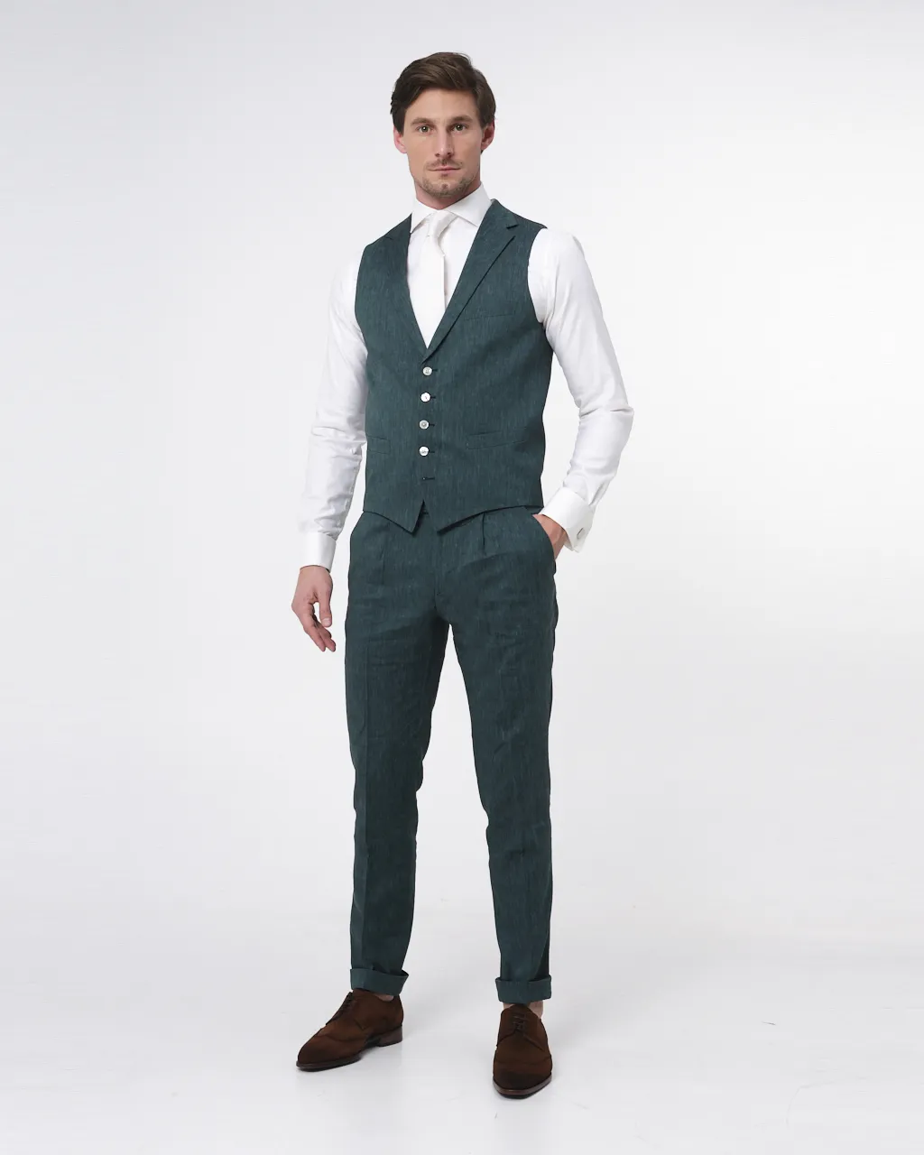 Dutch Dandies Trouwpak Donkergroen uni 073184-001-46