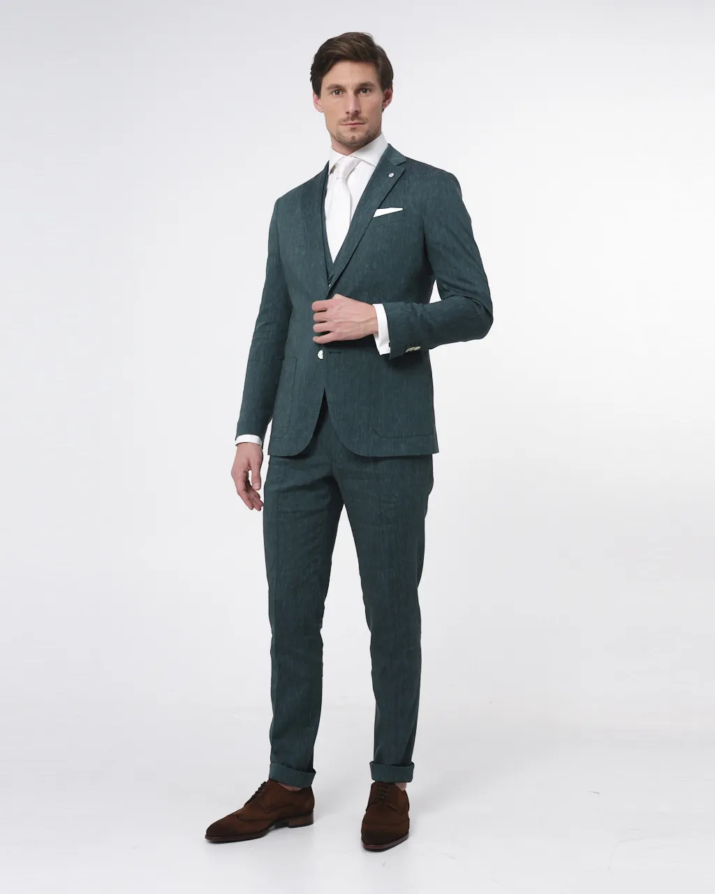 Dutch Dandies Trouwpak Donkergroen uni 073184-001-46