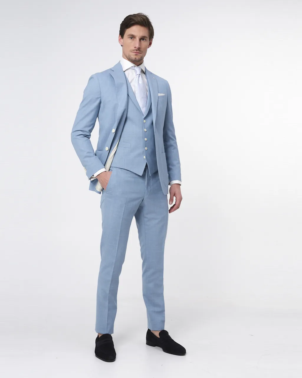 Dutch Dandies Trouwpak Lichtblauw uni 073186-001-48