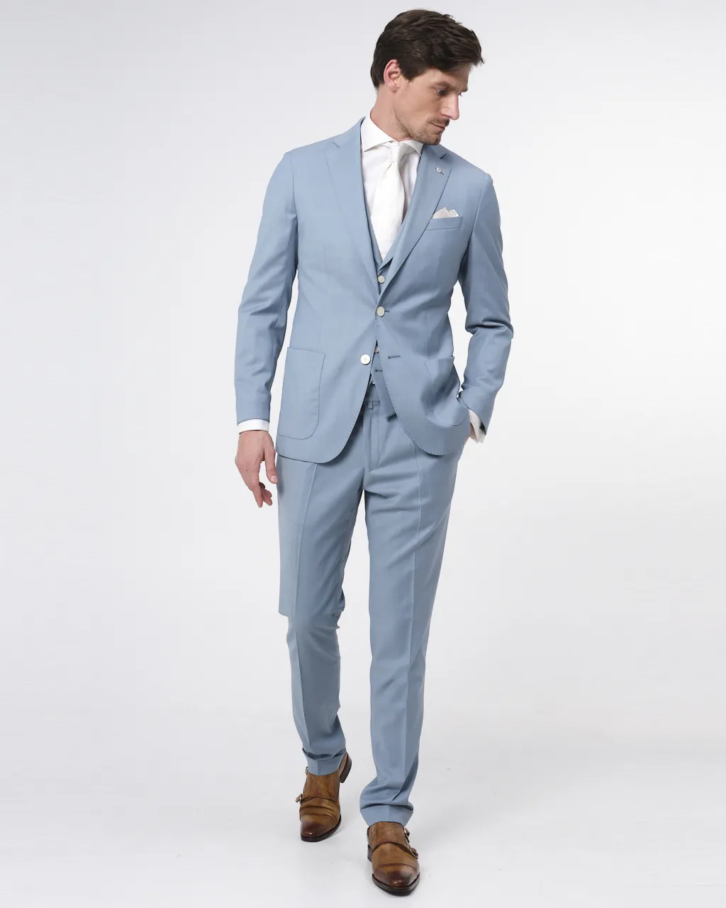 Dutch Dandies Trouwpak Lichtblauw uni 073187-001-46