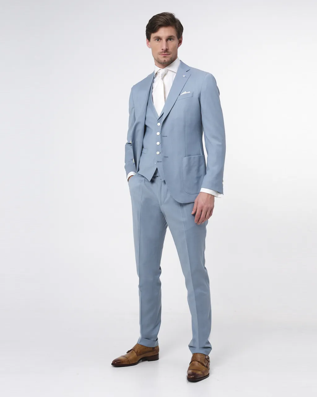 Dutch Dandies Trouwpak Lichtblauw uni 073187-001-46