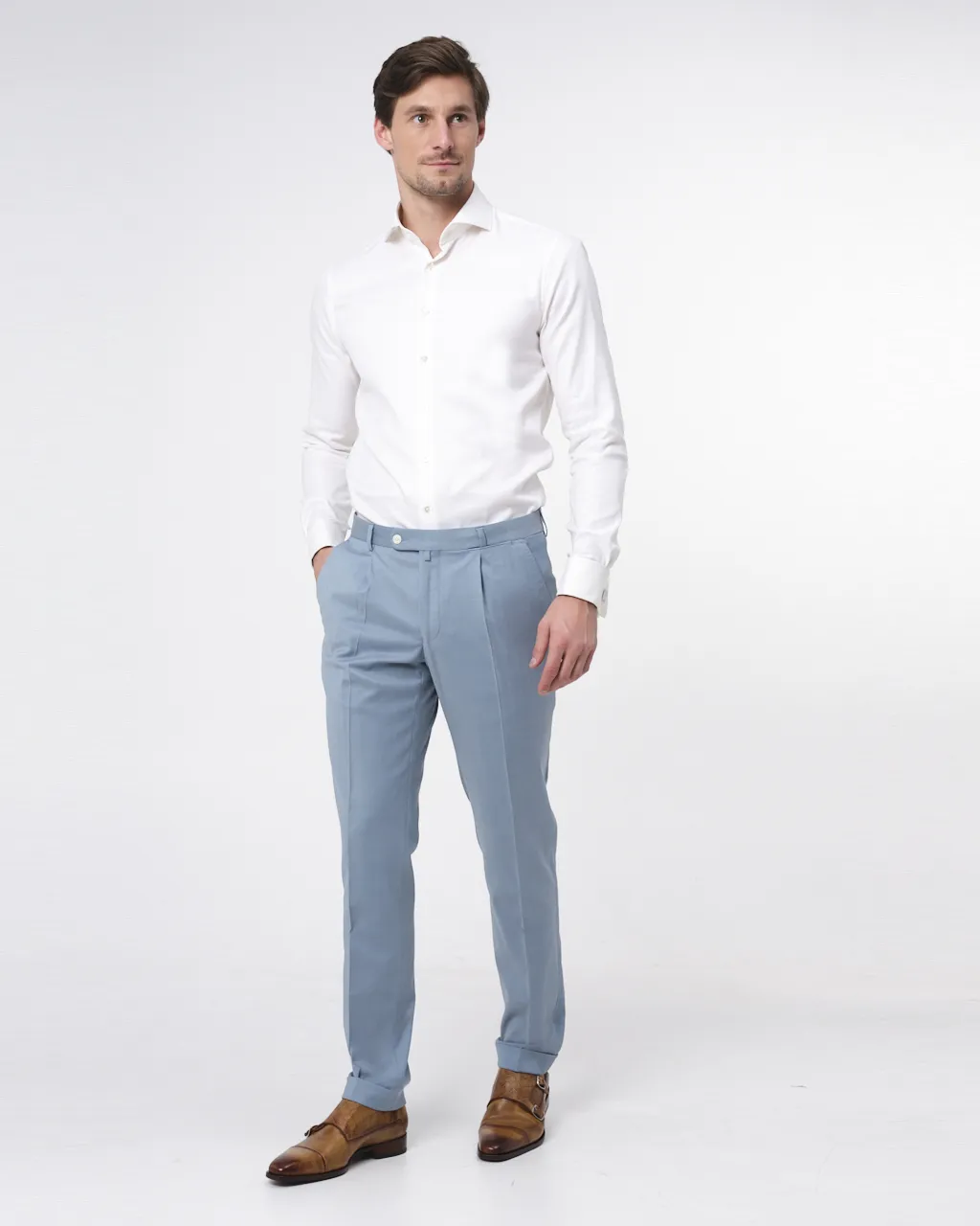 Dutch Dandies Trouwpak Lichtblauw uni 073187-001-46