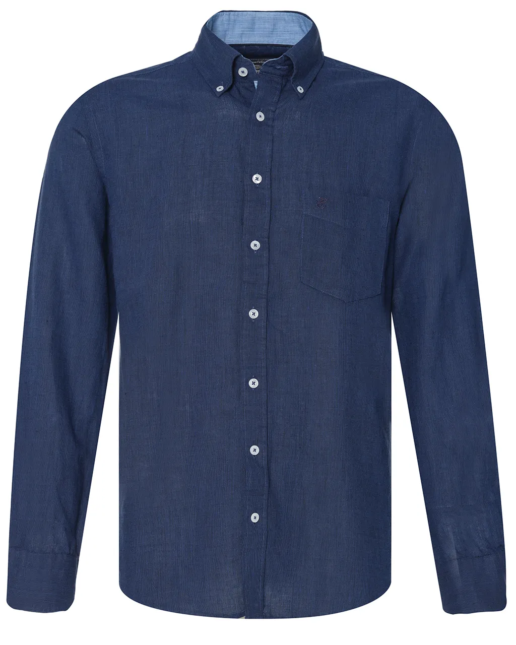 Campbell Classic Casual overhemd LM Donkerblauw uni 073961-001-M