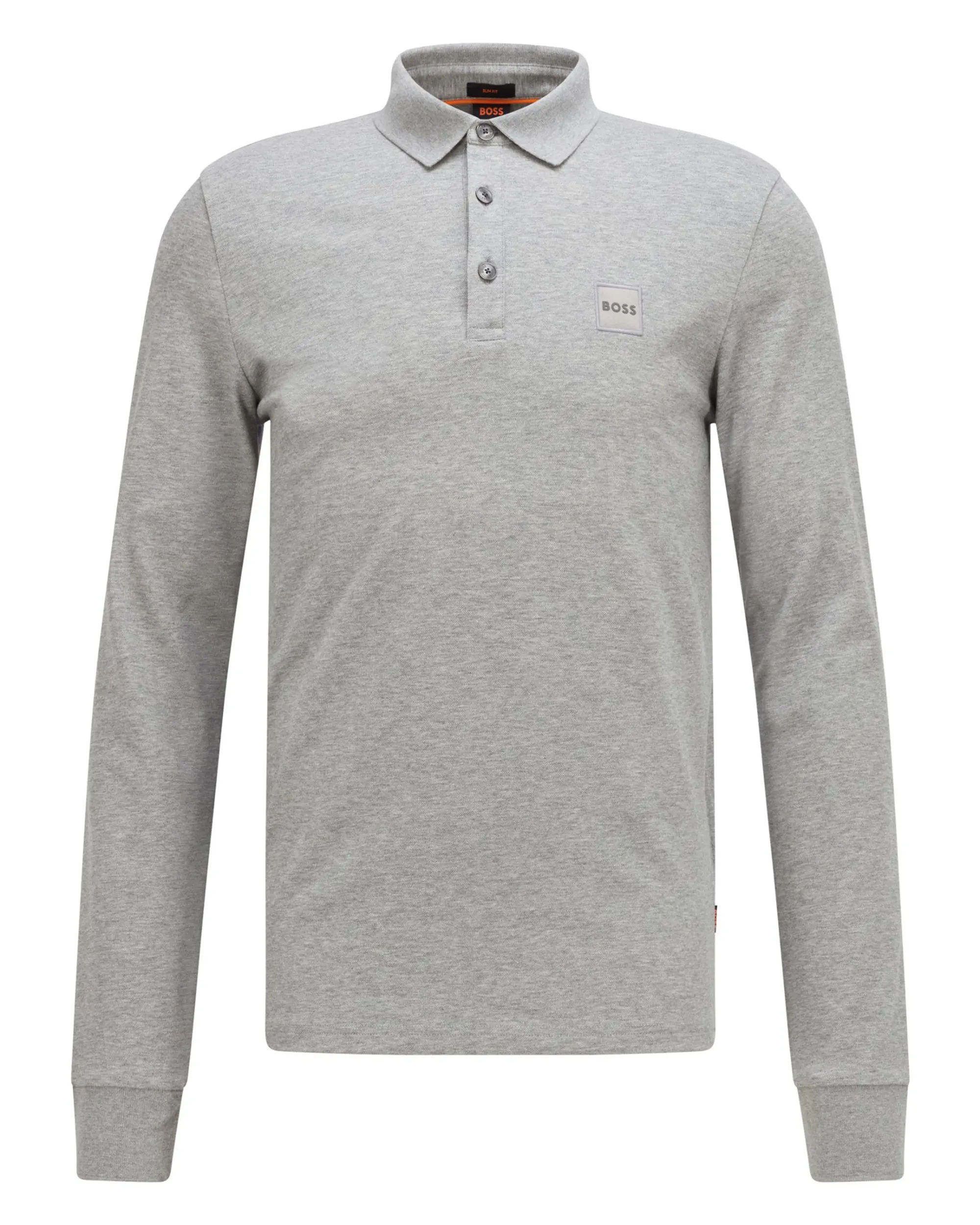 Boss Casual Polo Lange mouw Licht grijs 074038-001-L